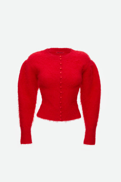 BRUSHED KNIT CARDIGAN