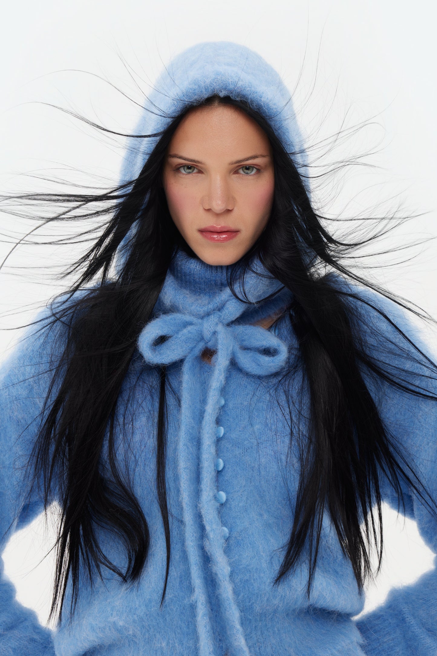 BRUSHED KNIT HOOD