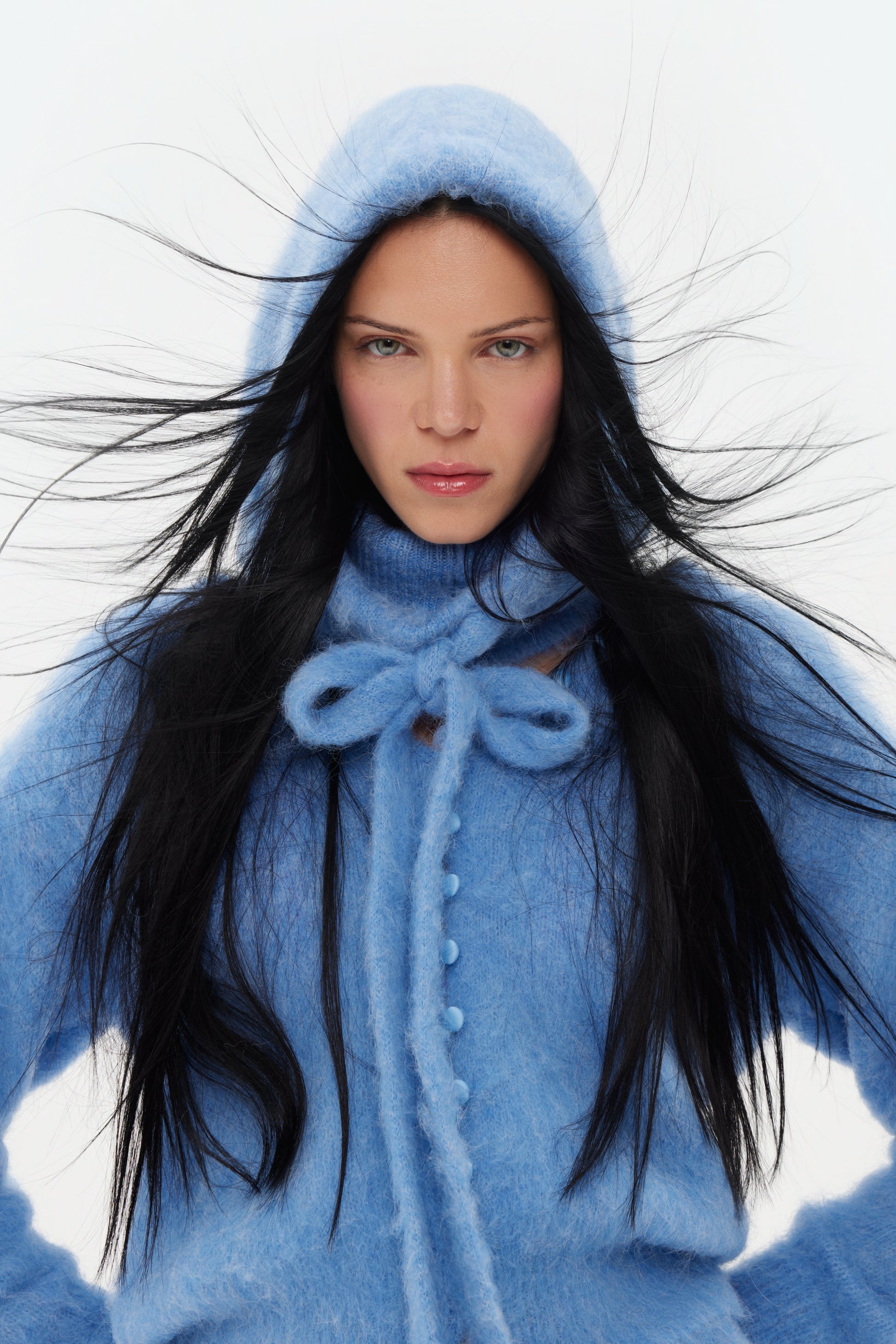 BRUSHED KNIT HOOD